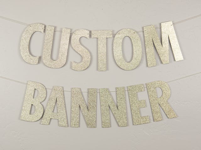 Custom "Modern" Banner - All caps, bold font, large letters