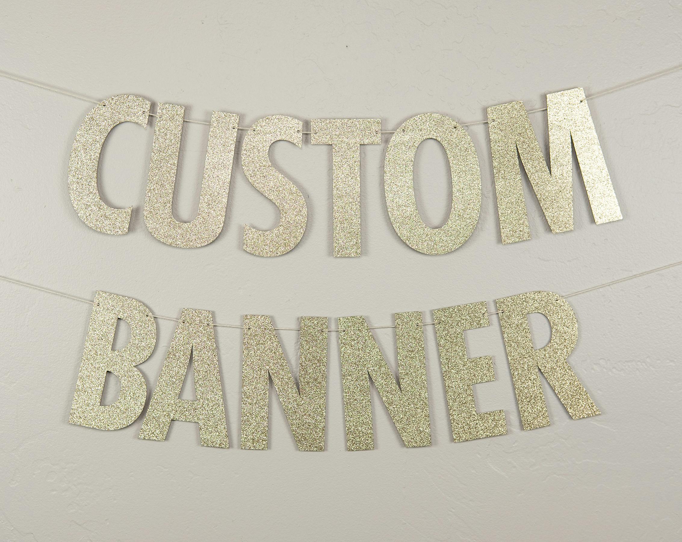 4 Large Gold Glitter Chipboard Alphabet Letters 4 Inch Letters Banner Size  Full Color Selection 