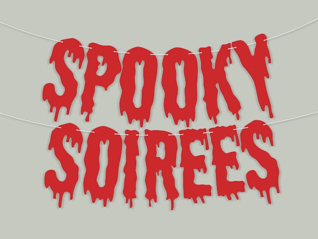 Custom "Spooky" Banner - Personalized Halloween bloody dripping scary movie party letters