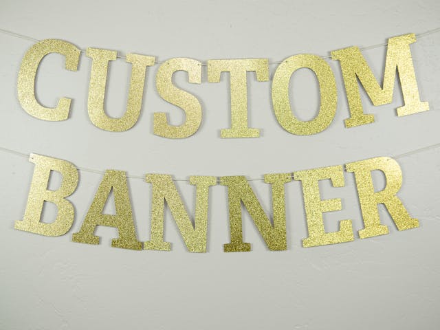 Custom "Slab Serif" Banner - All caps, bold font, large wide letters