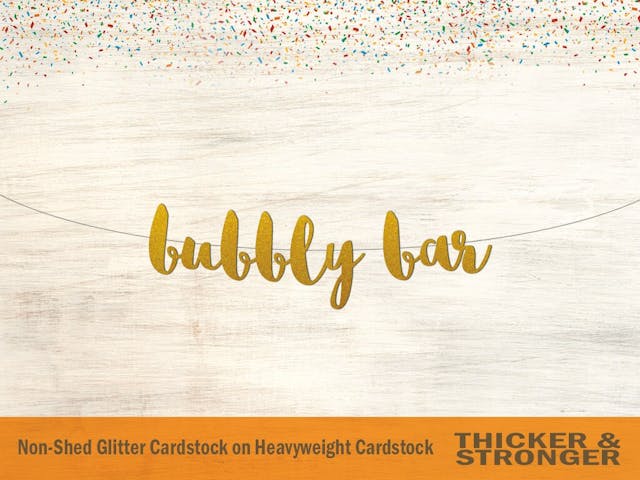 Bubbly Bar Banner, Script Font - Bridal Shower, Wedding Banner, Bachelorette Party