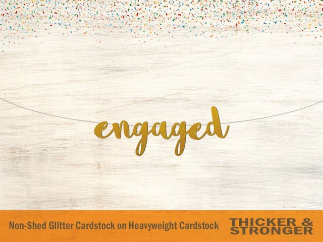 Engaged Banner, Script Font - Engagement Party Decor, Engagement Party Sign, Engagement Banner