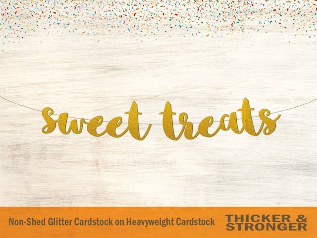 Sweet Treats Banner, Script Font - Wedding Decor, Table Sign, Baby Shower Banner