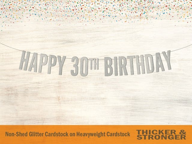 Happy 30th Birthday Banner, Block Letters - 30th Birthday Decor, 30th Birthday Party, Birthday Banner, Happy Birthday Banner