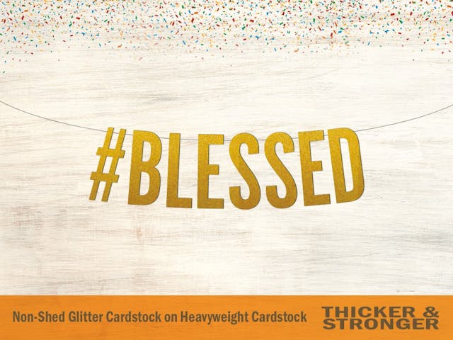 Hashtag Blessed Banner, Block Letters - #Blessed Banner, Blessed Banner, Thanksgiving Banner, Party Banner